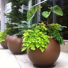 Globe Spherical Planter Pot Planter Pots Outdoor Outdoor Planters Fiberglass Planters