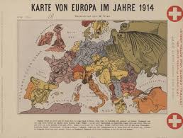 Die europakarte / landkarte von europa. Fantastical German Map Karte Von Europa Im Jahre 1914 Europe