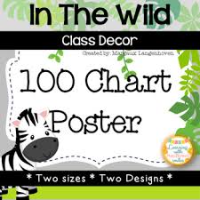 Hundred Chart Large Poster In The Wild Theme By Margaux