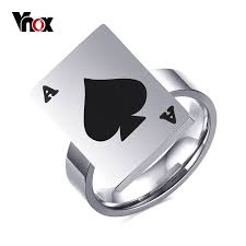 Black Ace Of Spades Ring Poker Rings For Women Men Jewelry Punk Stainless Steel Lucky Ring With Black Ace Of Spades Poker Card Design Add Fr Mens Jewelry Beautiful Jewelry Ring Jewelry