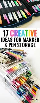17 Creative Ideas For Marker And Pen Storage Simple, clean and muted, this desk organizer is a drawer above your.