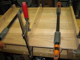 Using Cauls Clamps To Glue Planks Together For A Table Top Or Countertop Countertops Walnut Countertop Plank