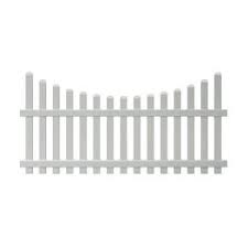 Veranda 4 Ft X 8 Ft Vinyl Glendale Scalloped Top Spaced Picket Fence Panel With 3 In Dog Ear Pickets 1531 Vinyl Fence Panels Vinyl Fence Picket Fence Panels