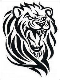 Black And White Lion Tattoo Drawing Clothingcart Com Tribal Lion Tattoo Tribal Tattoos Tribal Lion