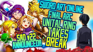 Sword Art Online Volume 22 Announced Sao Kiss And Fly Unital Ring Sao Gamerturk Youtube