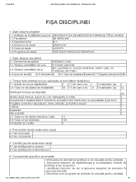Fisa de raportare a activitatii educative. 44 01 11 4 Fise Discipline Amg