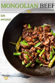 A close up of mongolian beef with green onions. Spicy Mongolian Beef Recipe Super Soft Recipe52 Com