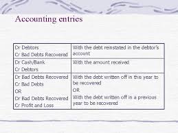 Invoices that are not due (e.g. Bad Debts And Provision For Bad Debts Bad
