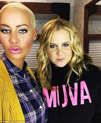 Amy Schumer has Amber Rose 'crying with laughter' as they film skit