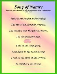 Seriesofpostersralphwaldoemersonsongofnature A Series Of Posters Devoted To The Song Of Nature Poem By Ralph Waldo Eme Nature Poem Inspirational Quotes Poems