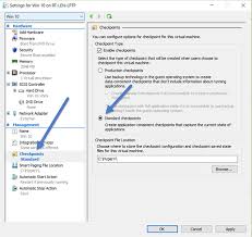 Windows 10 And Windows Server 2016 Hyper V Standard Verses Production Checkpoints Interface Technical Training