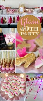 Gold 40th Birthday Party Ideas For Women Glam 40th Birthday Party Birthday 40th Birthday Parties Woman Birthday Party 40th Birthday Table Decorations