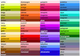 Colourkeys Png Color Names Chart All Colours Name Colors Name In English
