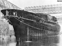 Akagi Under Construction Imperial Japanese Navy Aircraft Carrier Navy Aircraft Carrier