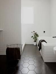 Once you learn this method, you'll be able to attach many other bathroom accessories. The Sophisticated New Tile Trend We Can 039 T Get Enough Of Hex Tiles Bathroom Hexagon Tile Bathroom Grey Bathroom Floor