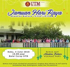 Raya aidilfitri untuk tahun 2018 ditetapkan pada 14/6/2018. Majlis Jamuan Hari Raya Aidilfitri Akademi Bahasa 2018 1439h Language Academy
