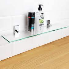 For the first part, start by running an inventory of everything that you need to store tidily, from additional towels to creams, and, if you. Glass Bathroom Shelf With Chrome Hardware Cablematic
