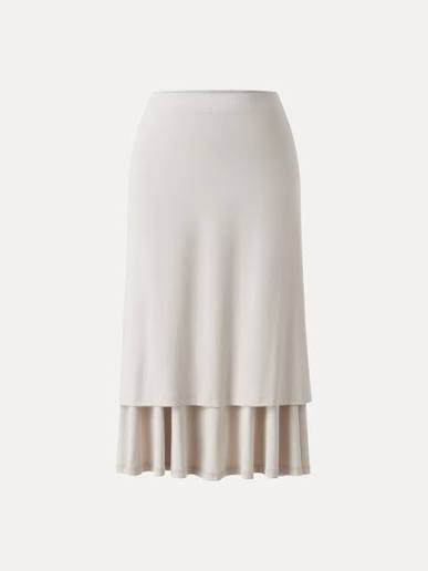 Flowy Side Ruched A Line Midi Skirt