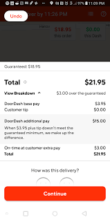 Originally 18 95 For 5miles At Wingstop Someone At Dd Is Getting Fired Tonight Doordash