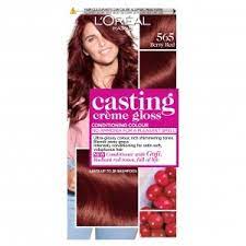 Women with red hair dye ideas should keep this in mind: L Oreal Casting Creme Gloss Berry Red 565 Hair Dye Inci Beauty
