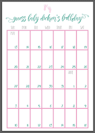 A due date calculator asks for the first day of your last period which will then calculate the number of days you are pregnant and when your baby is due if one knows when they conceived the baby, or at least the projections from a scan, one can use a due date calculator to find an approximate date for. A4 Guess Baby S Date Of Birth Weight Baby Shower Games Etsy Weight Baby Baby Shower Games Birthday Calendar