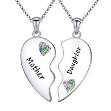Trusted source of custom gifts for 15 years. Buy Flyow Sister Necklaces Mother Daughter Necklaces Couple Necklaces For 2 Sterling Silver Heart Necklace Twin Sorority Heart Halves Matching Online In Turkey B083k5vzxy