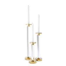 One can dress them up for grand gala weddings or keep it casual and laid back for rustic weddings. Chapman Crystal Glass Gold Candle Holder Set Of 3 Shop Now