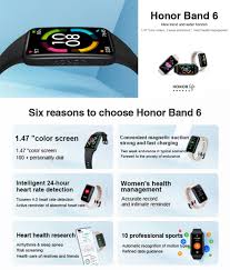 Features heart rate tracking blood oxygen monitoring sleep tracking women's. Honor Band 6 Black Smart Wristband Sale Price Reviews Gearbest