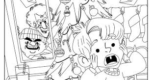 And finally, when kevin spots the wet bandits in an ornament reflection! Home Alone Coloring Pages