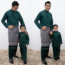 Kombinasi warna hitam & putih. Baju Melayu Moden Hijau Emerald Green Dewasa Bapa Ayah Anak Kanak Kanak Budak Shopee Malaysia