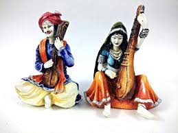 Buy Generic Home Antique Rajasthani Couple Musical Instrument Playing Cultural Statue Showpiece For Home Decor Decorative Showpiece Home Decoration Home Interior Decoration Items 701 5 C Online At Low Prices