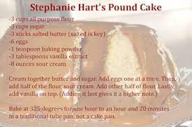 Stephanie Hart Shared Her Signature Pound Cake Recipe With Dnainfo Chicago Pictured Hart S Caramel Brown Sugar Bakery Food Network Recipes Pound Cake Recipes