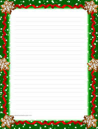 Printable stationery, note papers, border pages, letter sheets. Christmas Writing Paper To Print Free Novocom Top