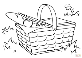 It is a very clean transparent background image and its resolution is 1920x1121 , please mark the image source when quoting it. Picnic Basket Coloring Pages Download For Kids 2018 In Page Basket Drawing Free Printable Coloring Birthday Coloring Pages