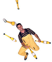 Juggling 5 clubs is a serious trick. Not Bad At All Skills Juggling