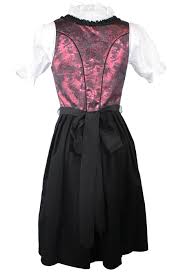 1 piece midi dirndl dress without blouse color black and winered