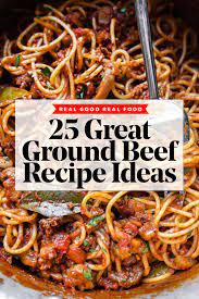 Ground beef and onion are wrapped in flour tortillas, topped with cheddar cheese and black olives, then baked. 25 Ground Beef Recipes That Taste Great Foodiecrush Com