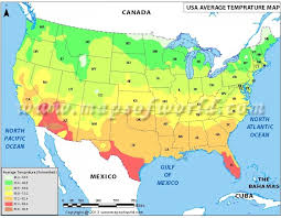 Us Weather Map Showing Average Temperature Map Weather Map Us Temperature Map