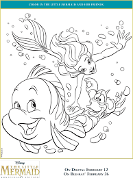 The page calls for a number of colors for ariel's flaming red hair, her green tail. The Little Mermaid Coloring Pages Free Printables April Golightly