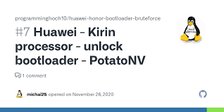 If you purchased your mobile phone through virgin, it came locked to that network. Huawei Kirin Processor Unlock Bootloader Potatonv Issue 7 Programminghoch10 Huawei Honor Bootloader Bruteforce Github