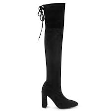 MIGATO Μαύρη σουέντ μπότα πάνω από το γόνατο SR1000-L14 < Γυναικείες Μπότες  - Γυναικεία Παπούτσια | MIGATO