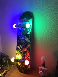Skateboard Lamp Design Lampen Jungszimmer Deko