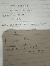 Kolam Ikan Pak Hadi Berbentuk Persegi Pada Denah Berskala 1 1000 Kolam Tersebut Digambarkan Brainly Co Id