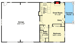 Plan 72817da Small Home And Big Garage Garage Floor Plans Garage Apartment Plans Garage Apartment Floor Plans