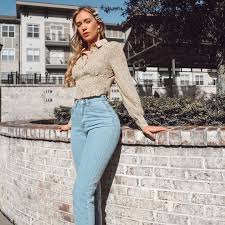 Shein Ditsy Floral Crop Blouse In 2020 Fashion Outfits Girl Fashion Fashion