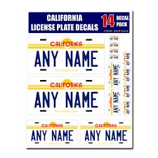Check spelling or type a new query. Personalized California License Plate Decals Stickers Version 2 Teamlogo Com Custom Imprint And Embroidery