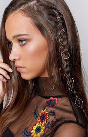 Add A Little Flair To Your Hair With The Sequence Hair Rings Silver Hair Styles Festival Hair Long Hair Styles