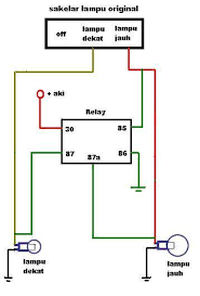 Relay 5 kaki 12v diagram. Howto Memasang Relay Untuk Lampu Motor Do Share