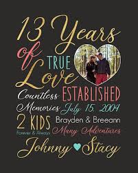 Best 13th wedding anniversary gifts ideas for him and her 13th Anniversary Personalized Gifts For Wife Husband Spouse Married 13 Years Thirteen Years Of Marriage Wedding Anniversary Wall Art 11th Anniversary Gifts 13th Wedding Anniversary Gift Anniversary Gifts