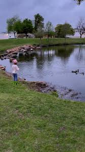 Feeding the ducks and geese with leftover communion bread! Happy Easter!